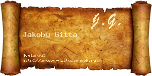 Jakoby Gitta névjegykártya